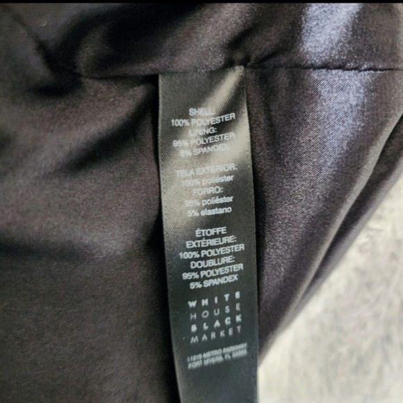 White House Black Market Dress Womens 0 Black Embroidered Lace Black Blue Roses - Picture 2 of 6